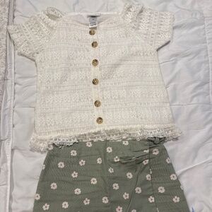Girls shirt and skort set